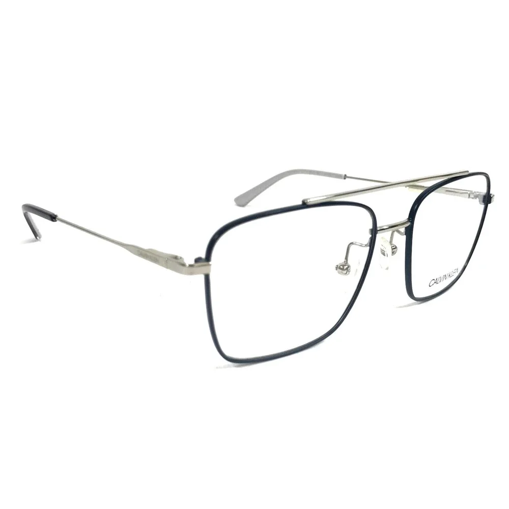 Calvin Klein Eyeglasses Frames CK19104 410 Satin Navy Gunmetal Square 53-17-140